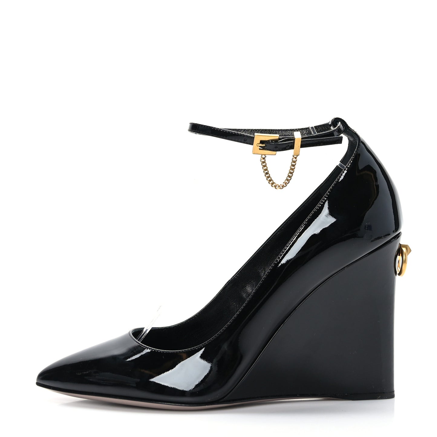 Patent Ringstud Wedges 39 Black
