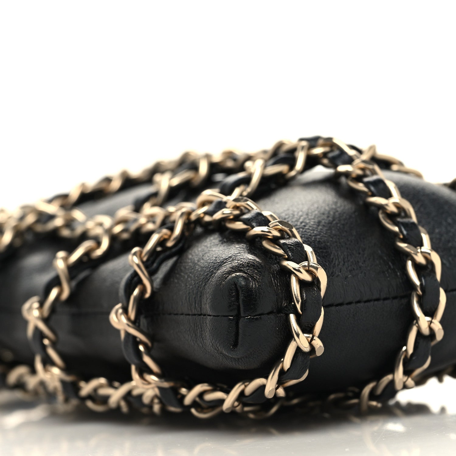 Chanel Lambskin Tech Me Out Clutch With Chain Black 9 of 11