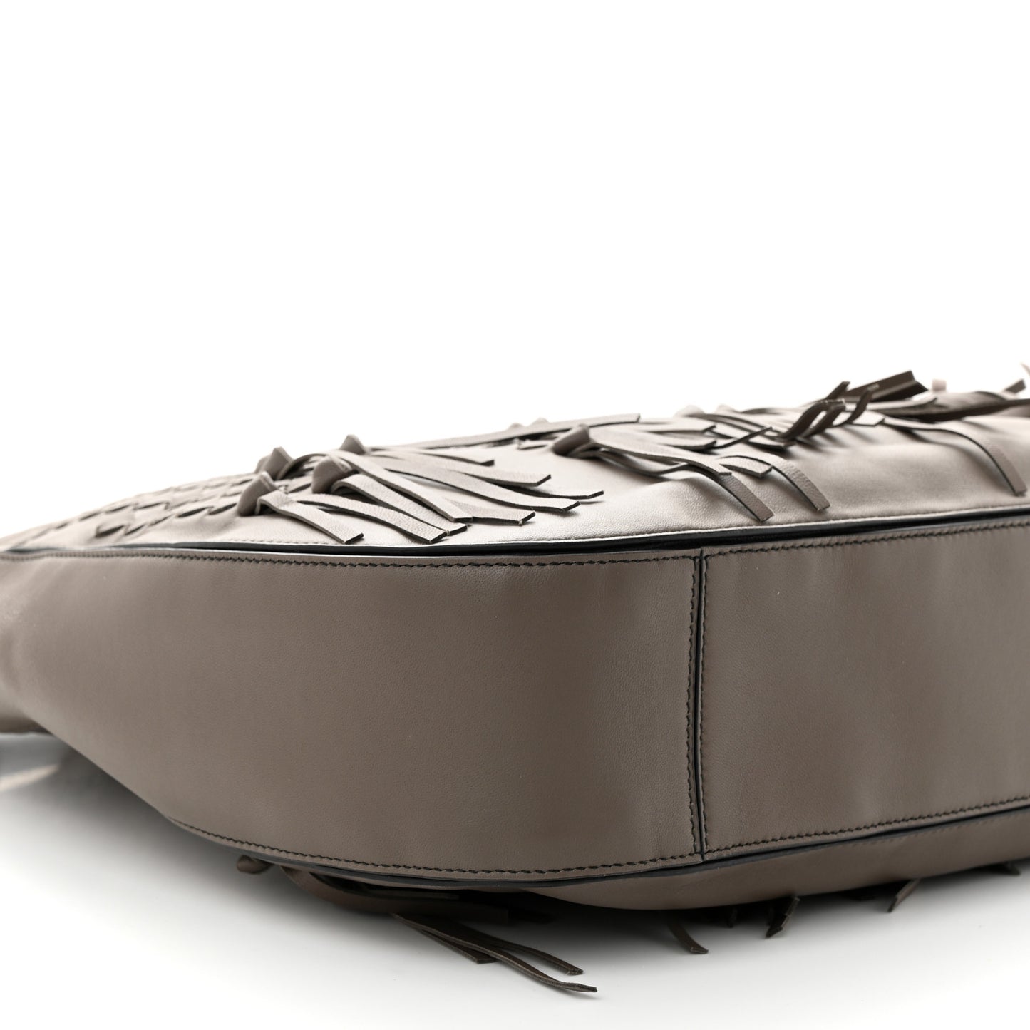 Nappa Intrecciato Fringe Large Brio Loop Hobo Brown
