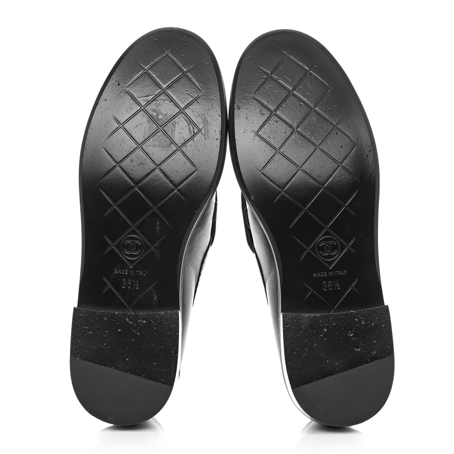 Lambskin Quilted CC Turnlock Loafers 36.5 Black