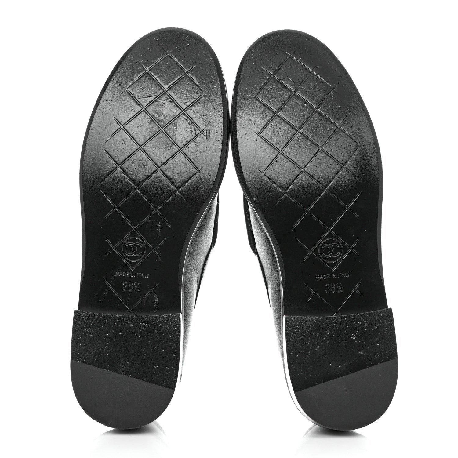 Chanel Lambskin Quilted CC Turnlock Loafers 36.5 Black 5 of 9