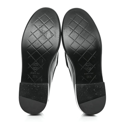 Chanel Lambskin Quilted CC Turnlock Loafers 36.5 Black 5 of 9