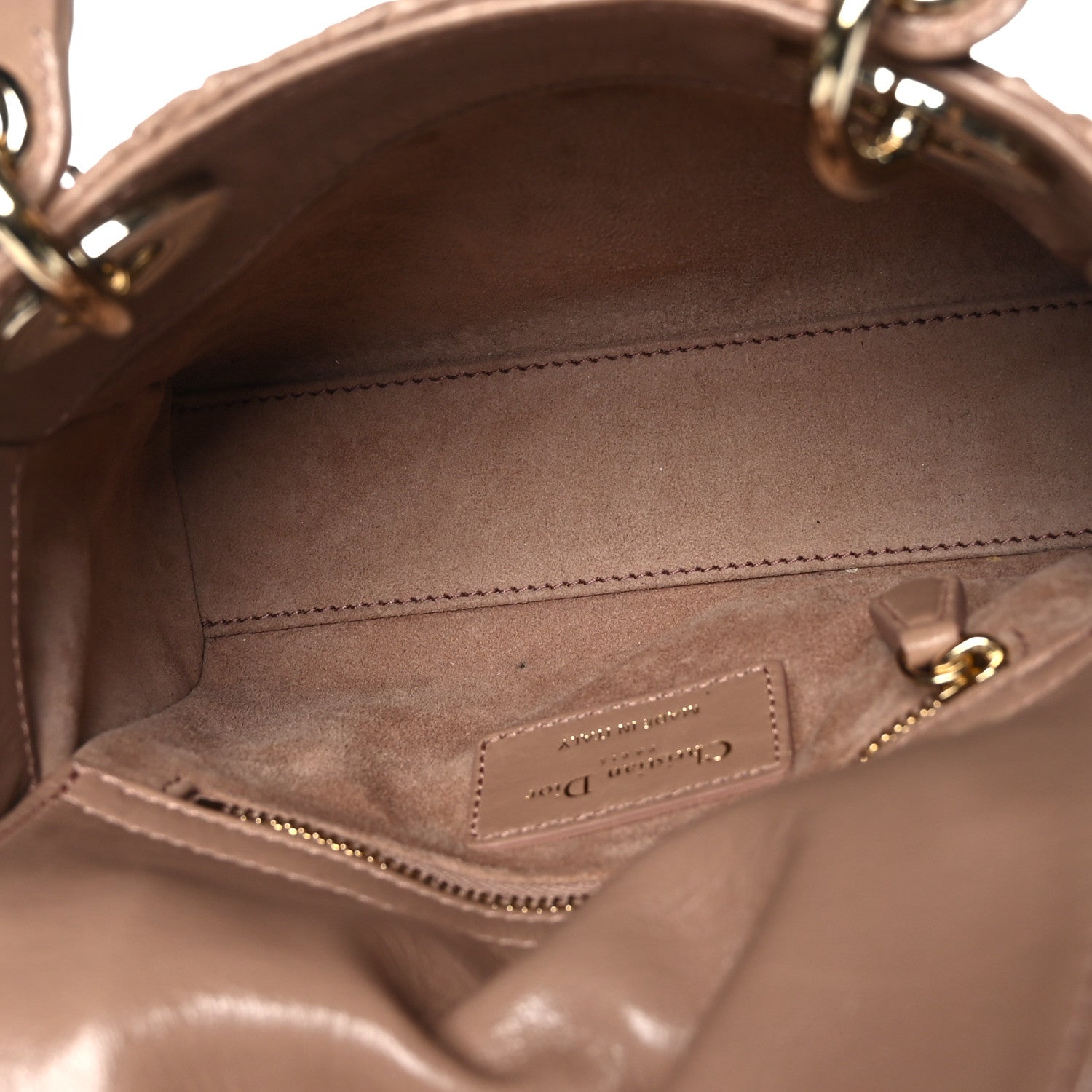Christian Dior Lambskin Gathered Mini Lady Dior Fard 5 of 8