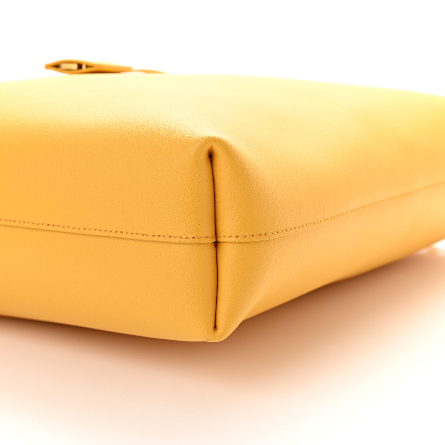 Saint Laurent Calfskin Toy Shopping Tote Yellow 8 of 9