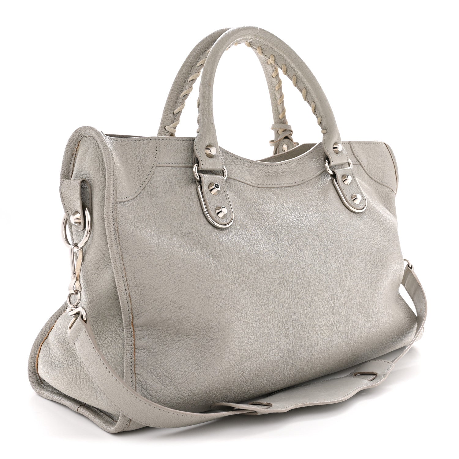 Balenciaga Chevre Silver Metallic Edge Hardware City Gris Glace 4 of 13