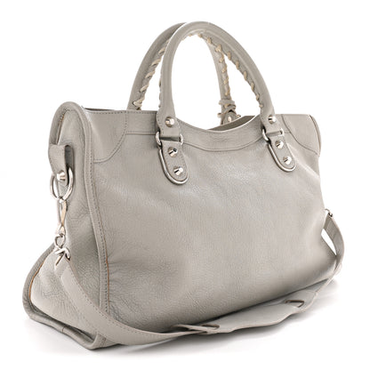 Balenciaga Chevre Silver Metallic Edge Hardware City Gris Glace 4 of 13