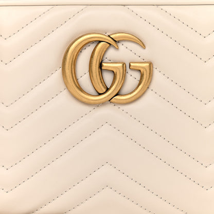 Gucci Calfskin Matelasse Small GG Marmont Chain Shoulder Bag White 8 of 10