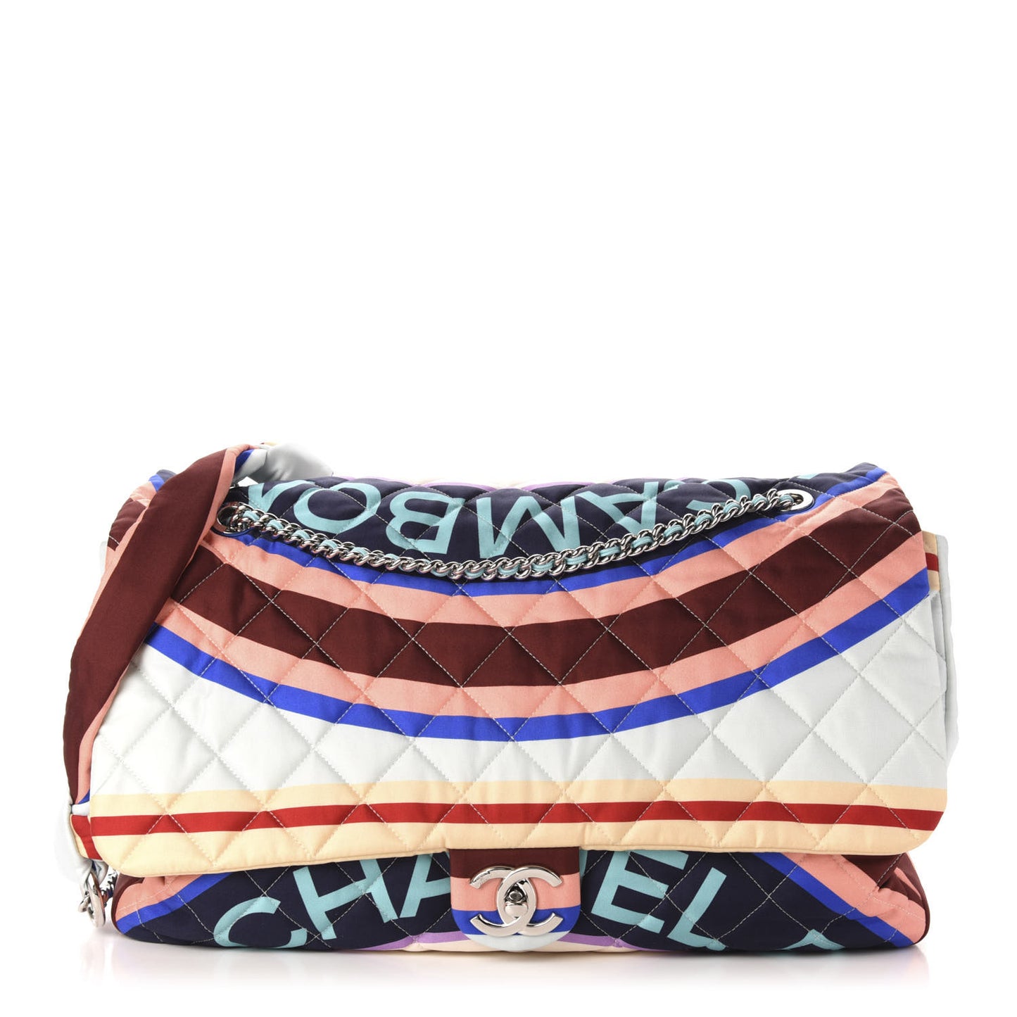 Fabric Quilted Printed XXL Flap Multicolor