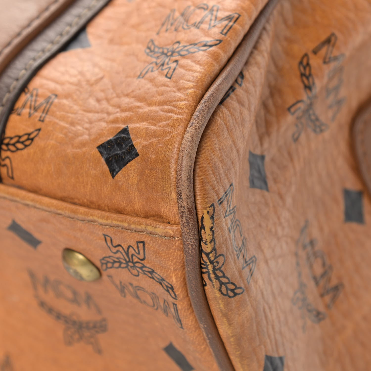 MCM Visetos Satchel Cognac 11 of 20