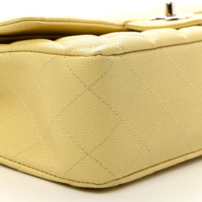 Chanel Caviar Quilted Medium Double Flap Light Yellow 9 of 10