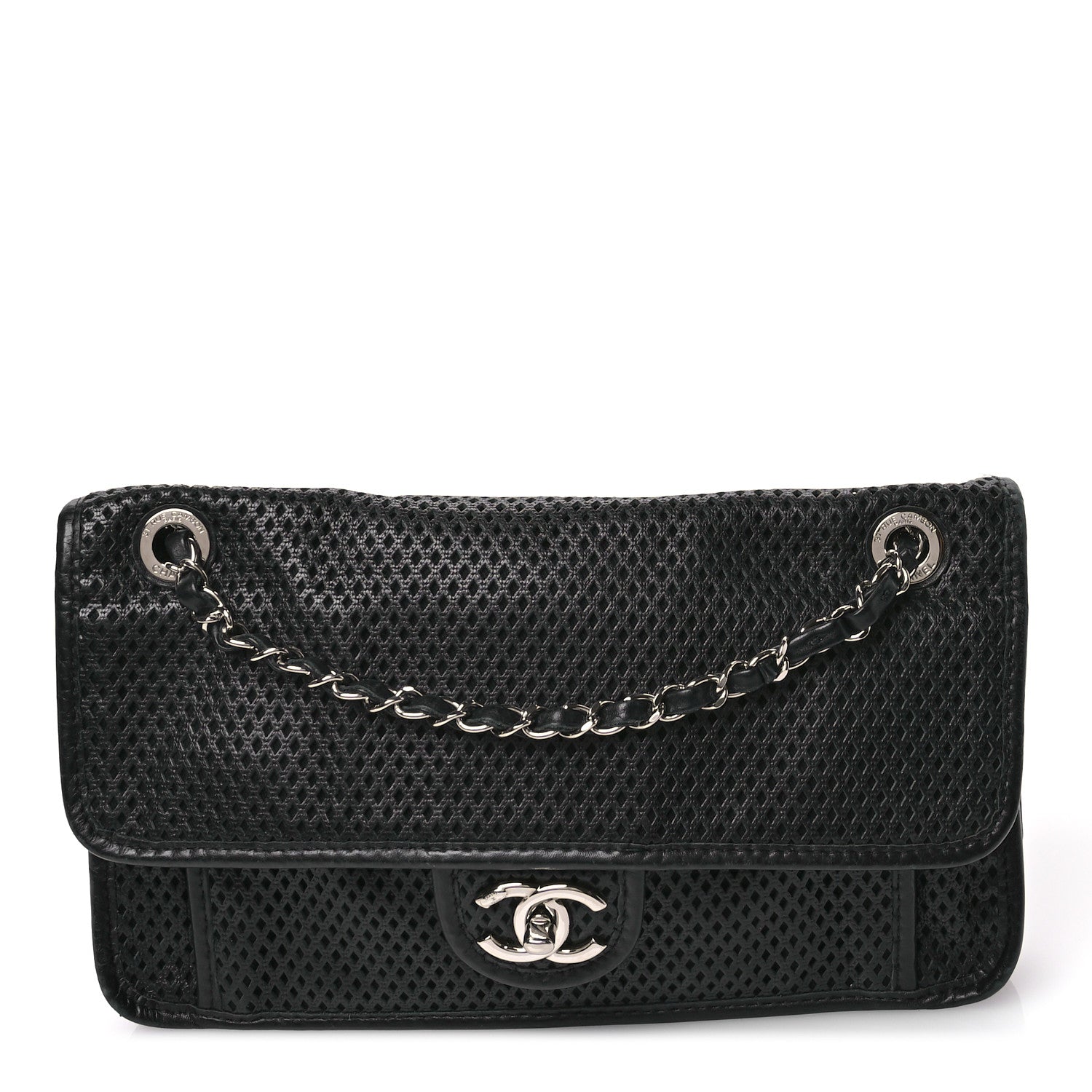Chanel Perforated Calfskin Large Up In The Air Flap Black 1 of 11