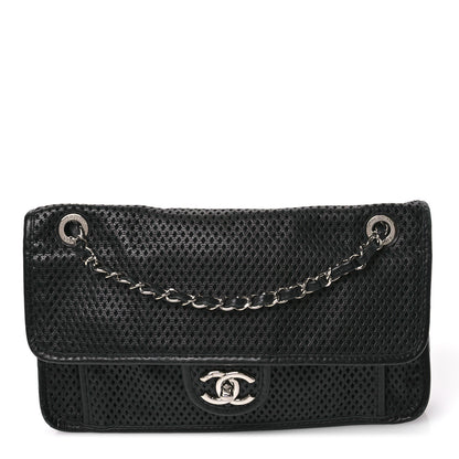 Chanel Perforated Calfskin Large Up In The Air Flap Black 1 of 11