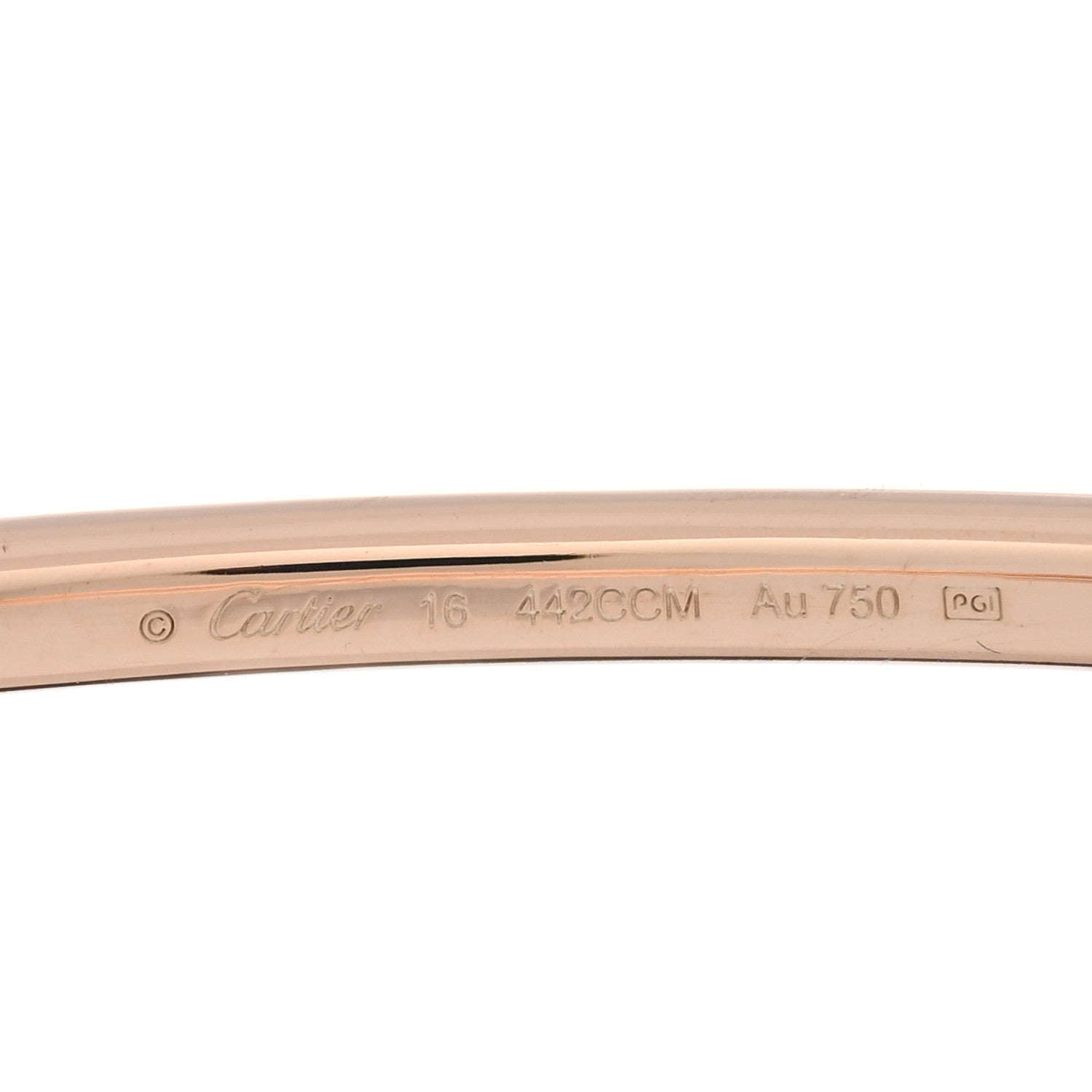 Cartier 18K Pink Gold Diamond Etincelle de Cartier Bangle Bracelet 16 3 of 3