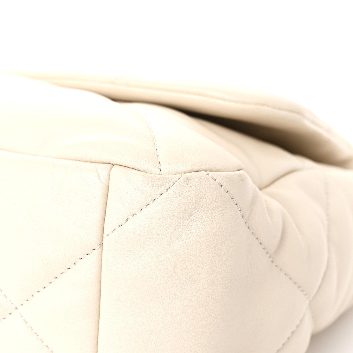 Chanel Lambskin Quilted Maxi Chanel 19 Flap Light Beige 13 of 13