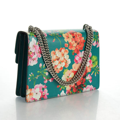 Gucci Calfskin Blooms Print Medium Dionysus Shoulder Bag Bright Emerald Multicolor 3 of 7