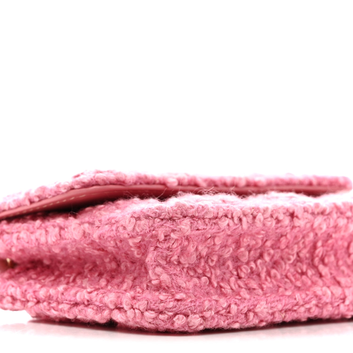 Chanel Tweed Quilted Flap Chain Waist Bag Pink 9 of 11