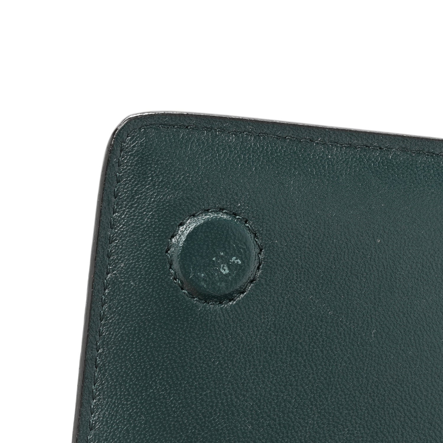 Jimmy Choo Calfskin Crocodile Embossed Varenne Chain Clutch Dark Green 10 of 19