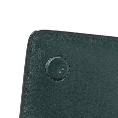 Jimmy Choo Calfskin Crocodile Embossed Varenne Chain Clutch Dark Green 10 of 19