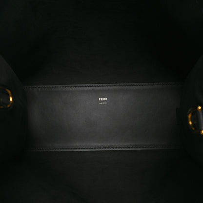 Fendi Vitello King Plexiglass Medium Fendi Sunshine Shopper Tote Black 5 of 10