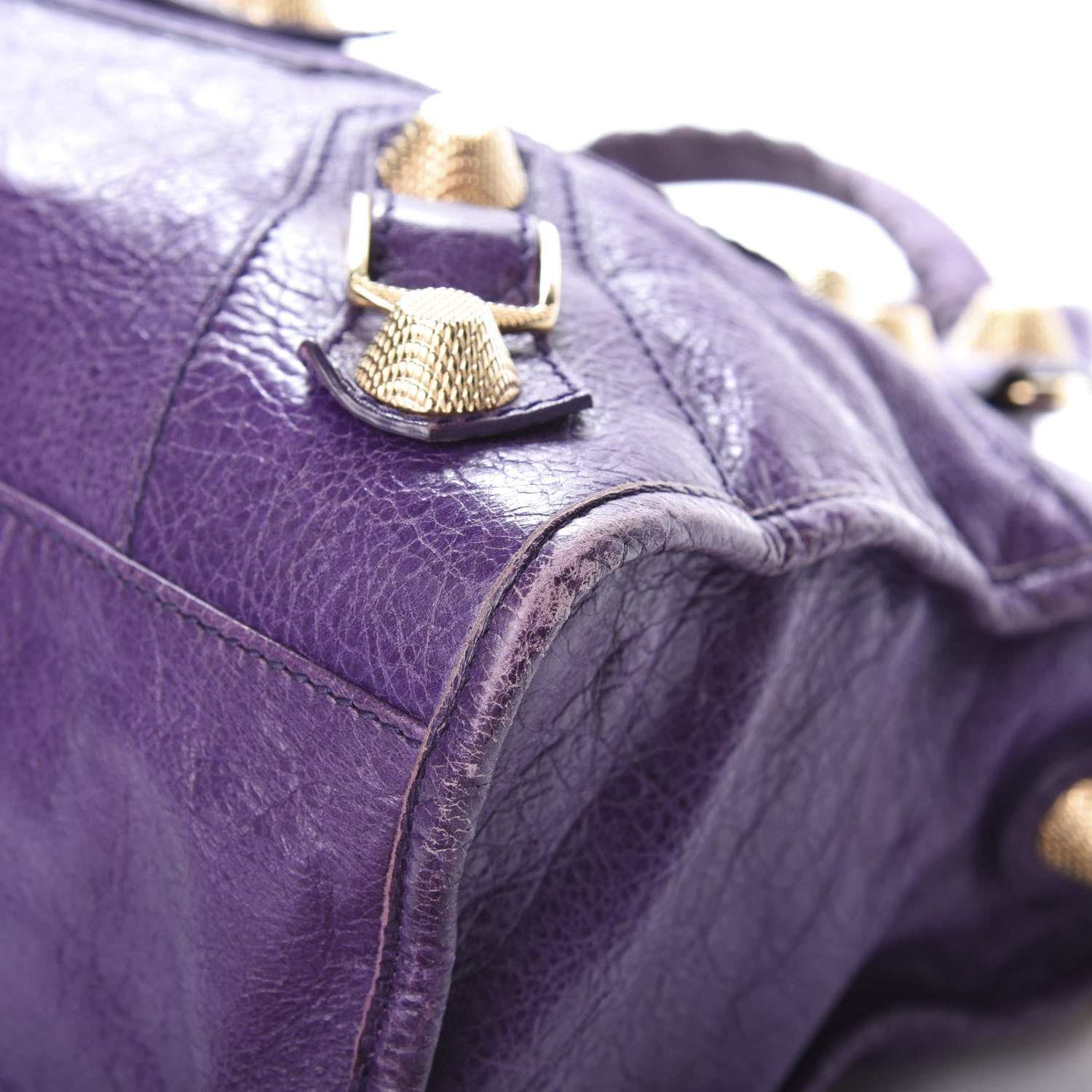 Balenciaga Agneau Giant 21 Gold Hardware City Dark Violet 9 of 16