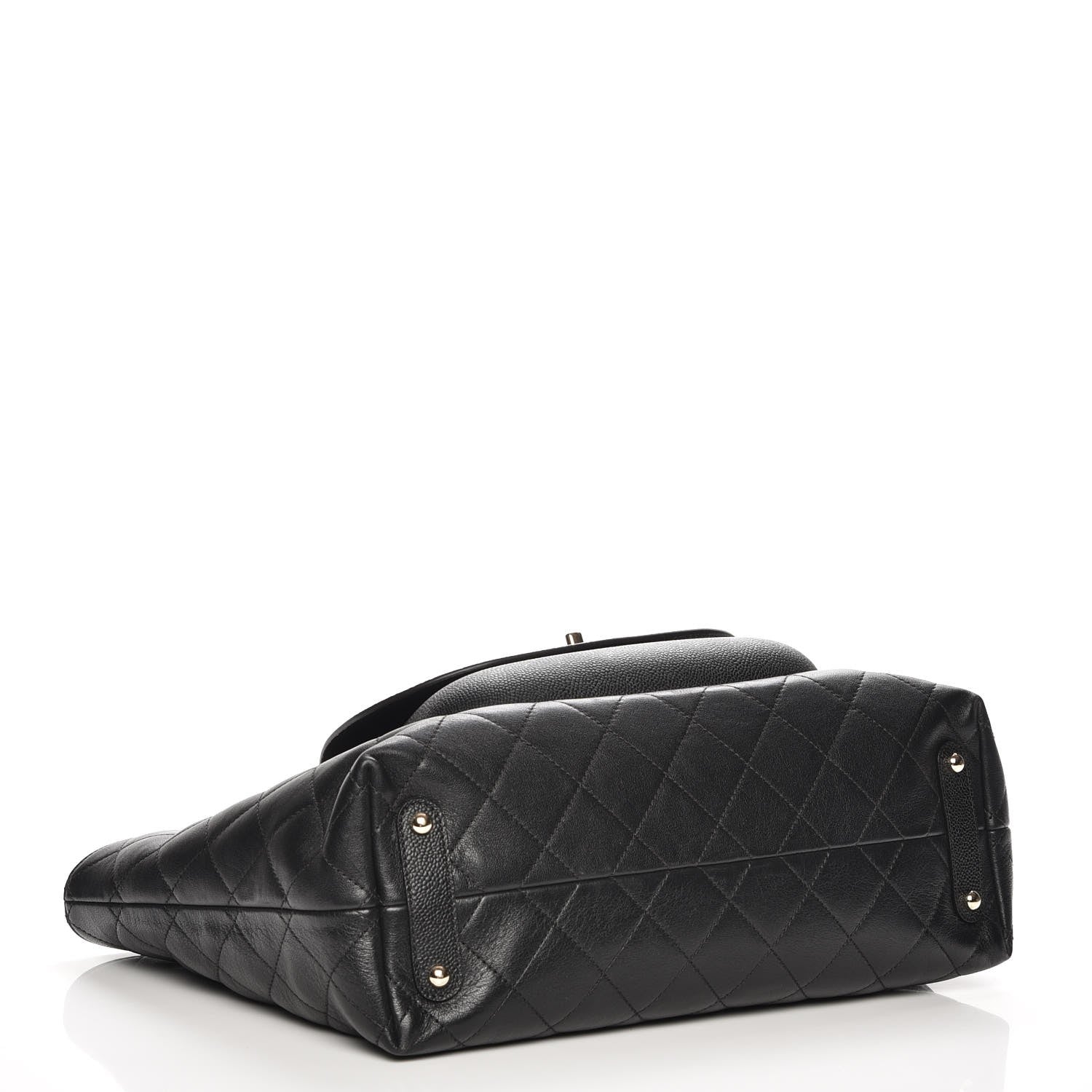 Chanel Calfskin Caviar Quilted Large Shopping Tote Black 4 of 7