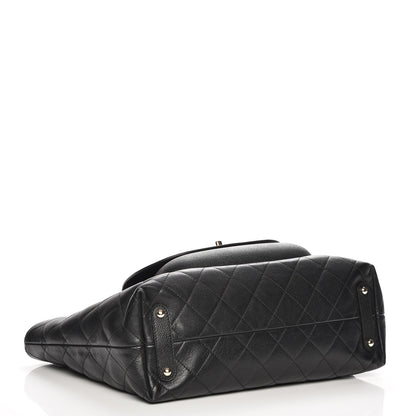 Chanel Calfskin Caviar Quilted Large Shopping Tote Black 4 of 7