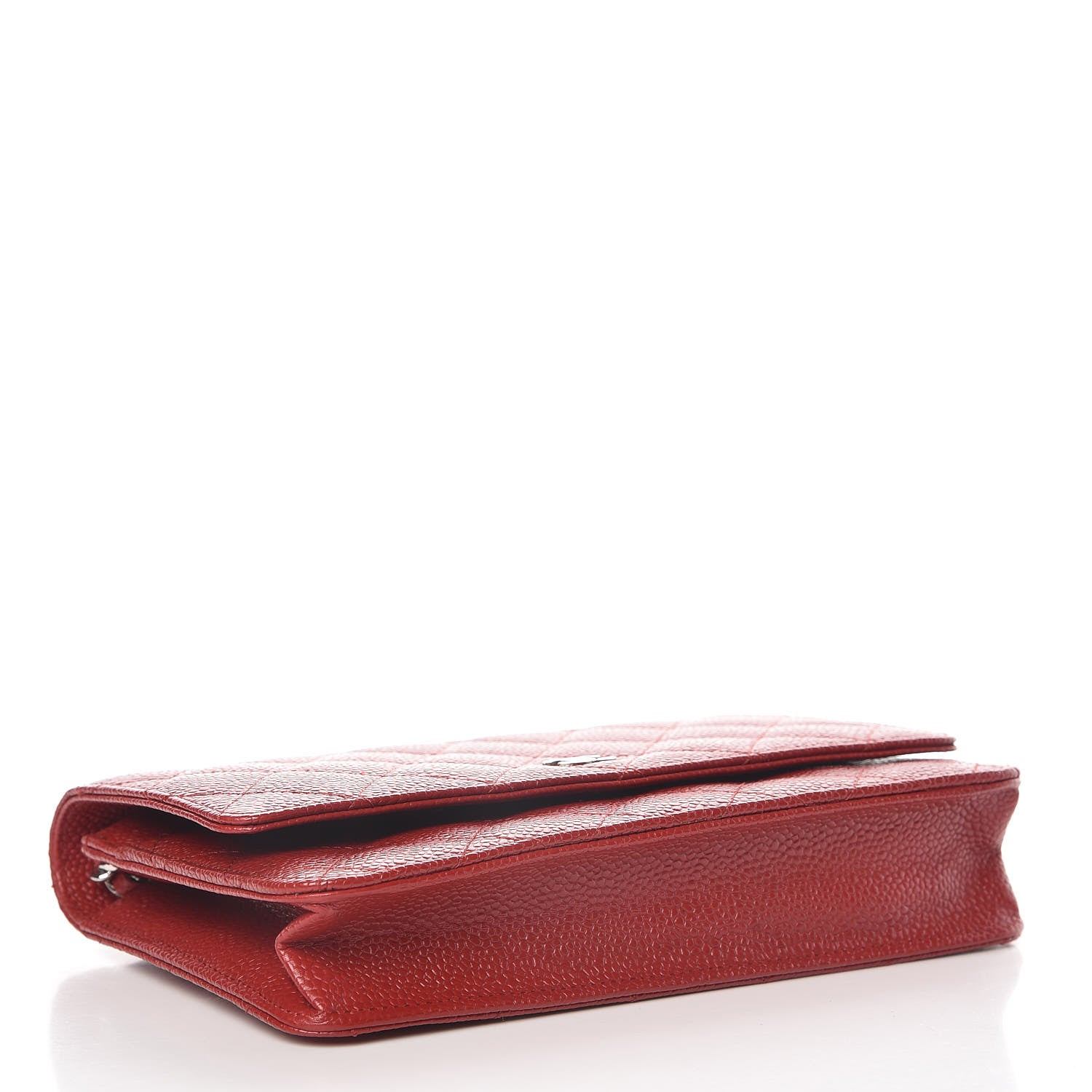 Chanel Caviar Quilted Wallet on Chain WOC Red 4 of 12