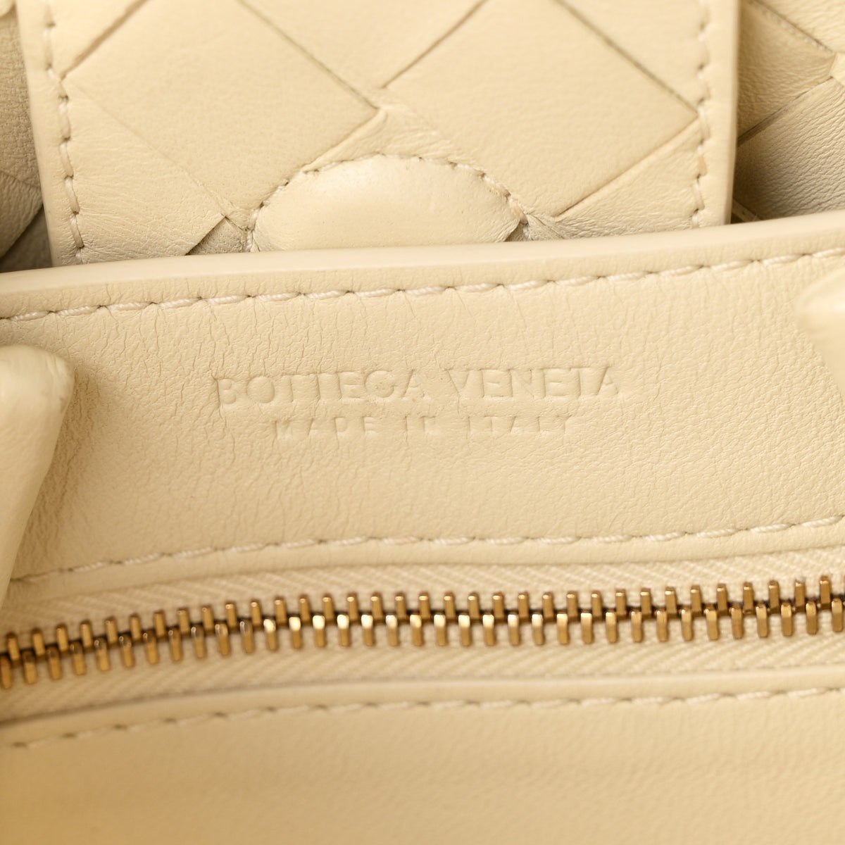 Nappa Intrecciato Small Andiamo Shoulder Bag Sea Salt