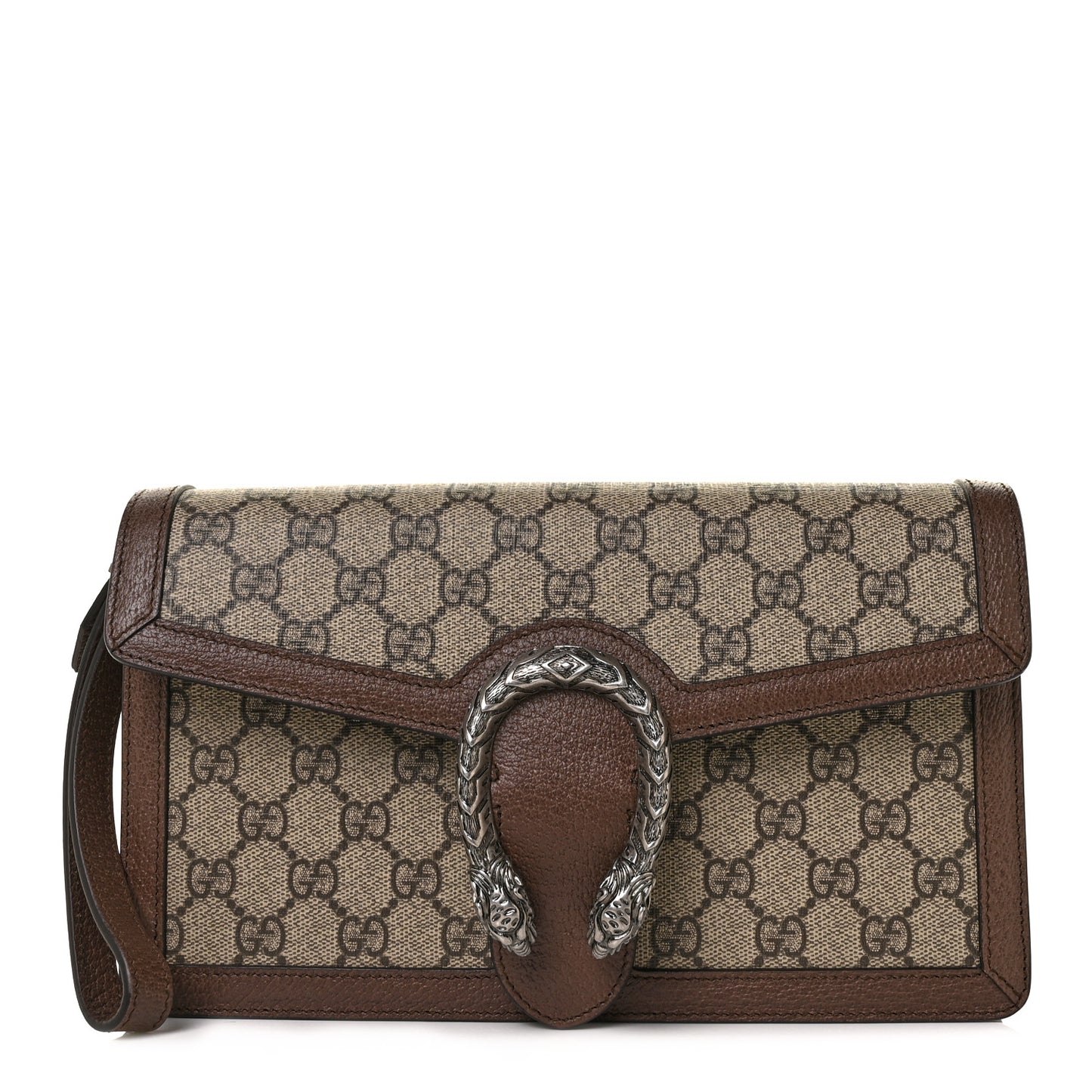 GG Supreme Monogram Dionysus Clutch Wristlet Beige New Acero