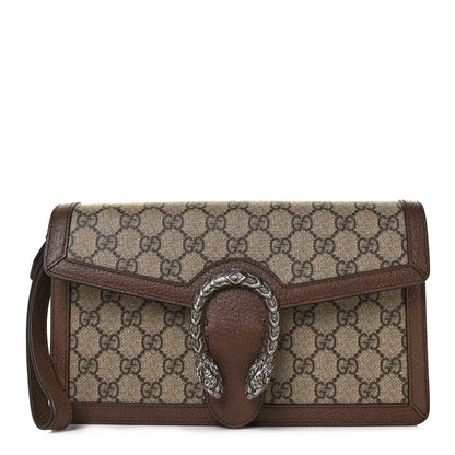 Gucci GG Supreme Monogram Dionysus Clutch Wristlet Beige New Acero 1 of 9