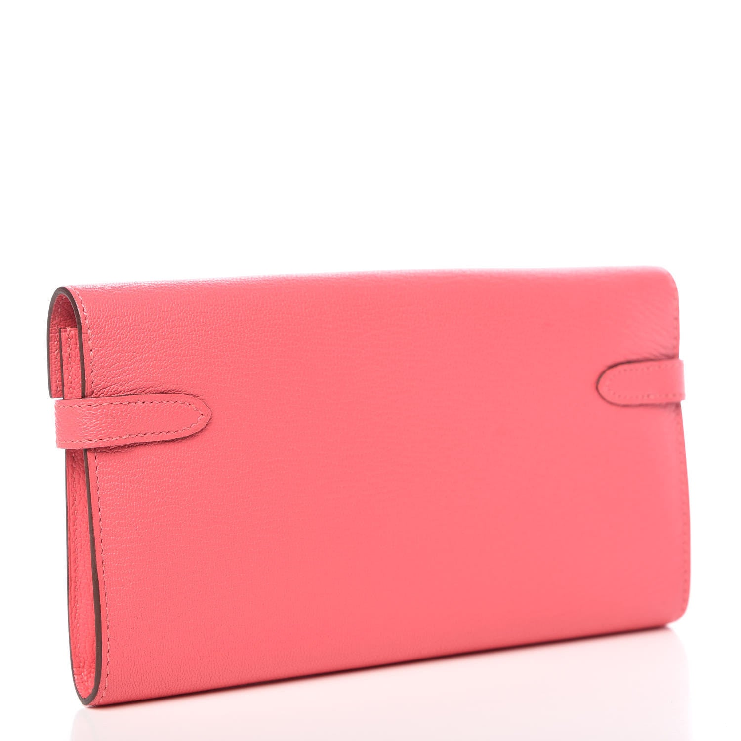 Hermes Chevre Mysore Kelly Longue Wallet Rose Lipstick 3 of 8