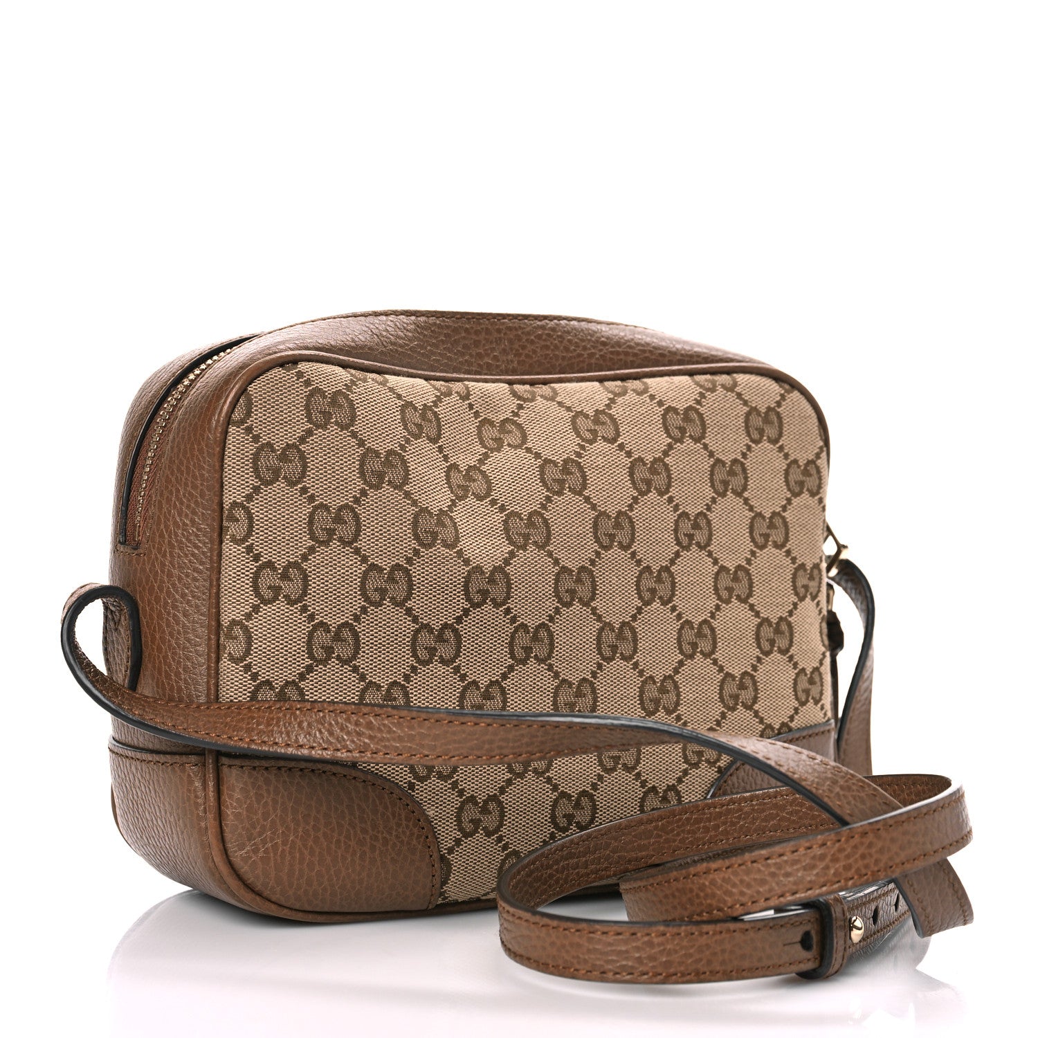 Gucci Monogram Mini Bree Messenger Bag Beige Tabacco 3 of 10