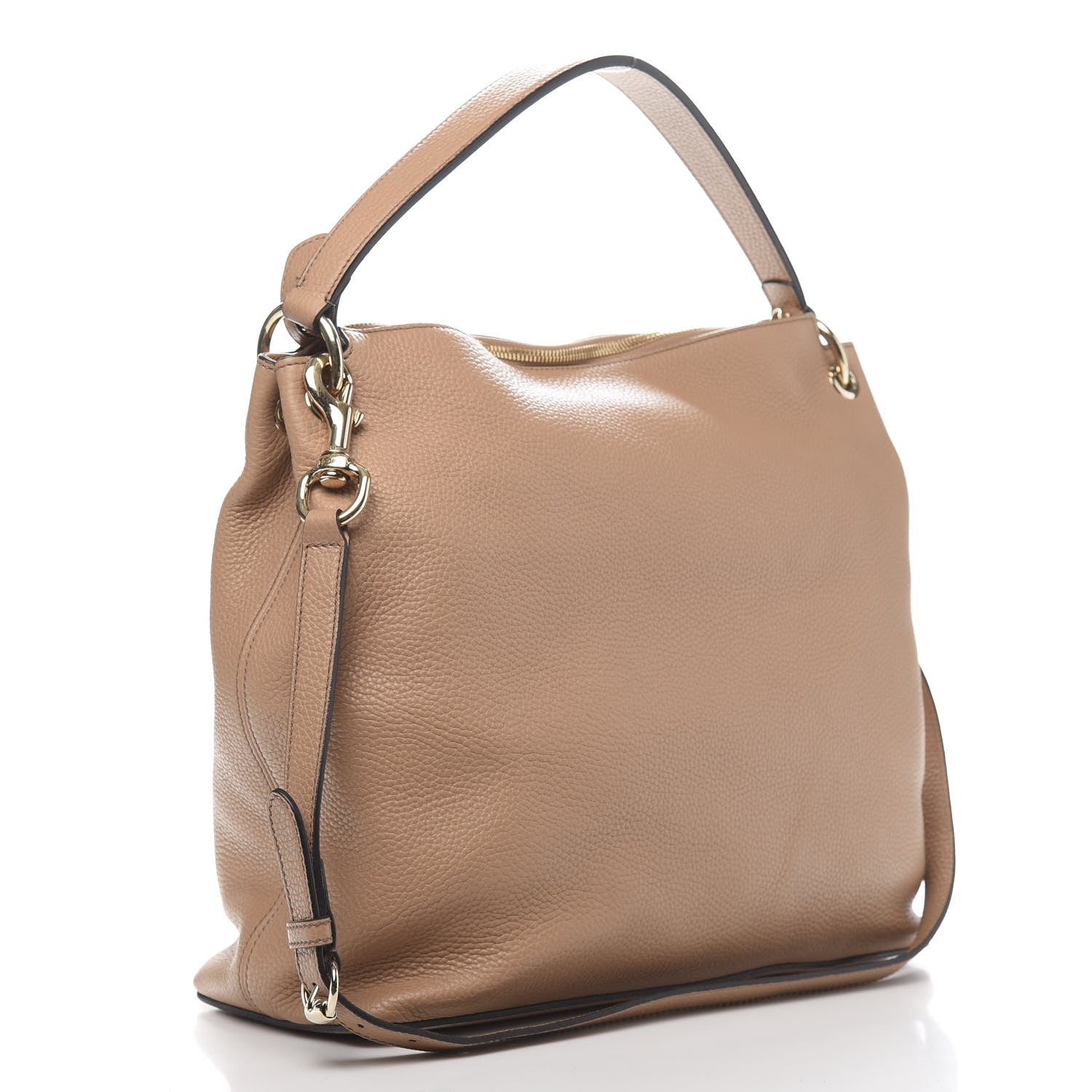 Gucci Pebbled Calfskin Large Soho Hobo Camelia 3 of 11