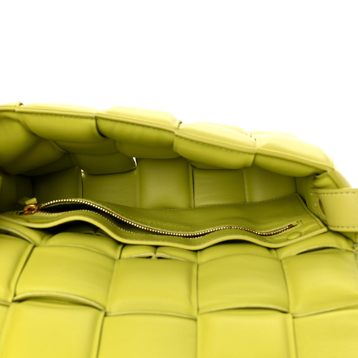 Nappa Maxi Intreccio Padded Cassette Crossbody Bag Kiwi