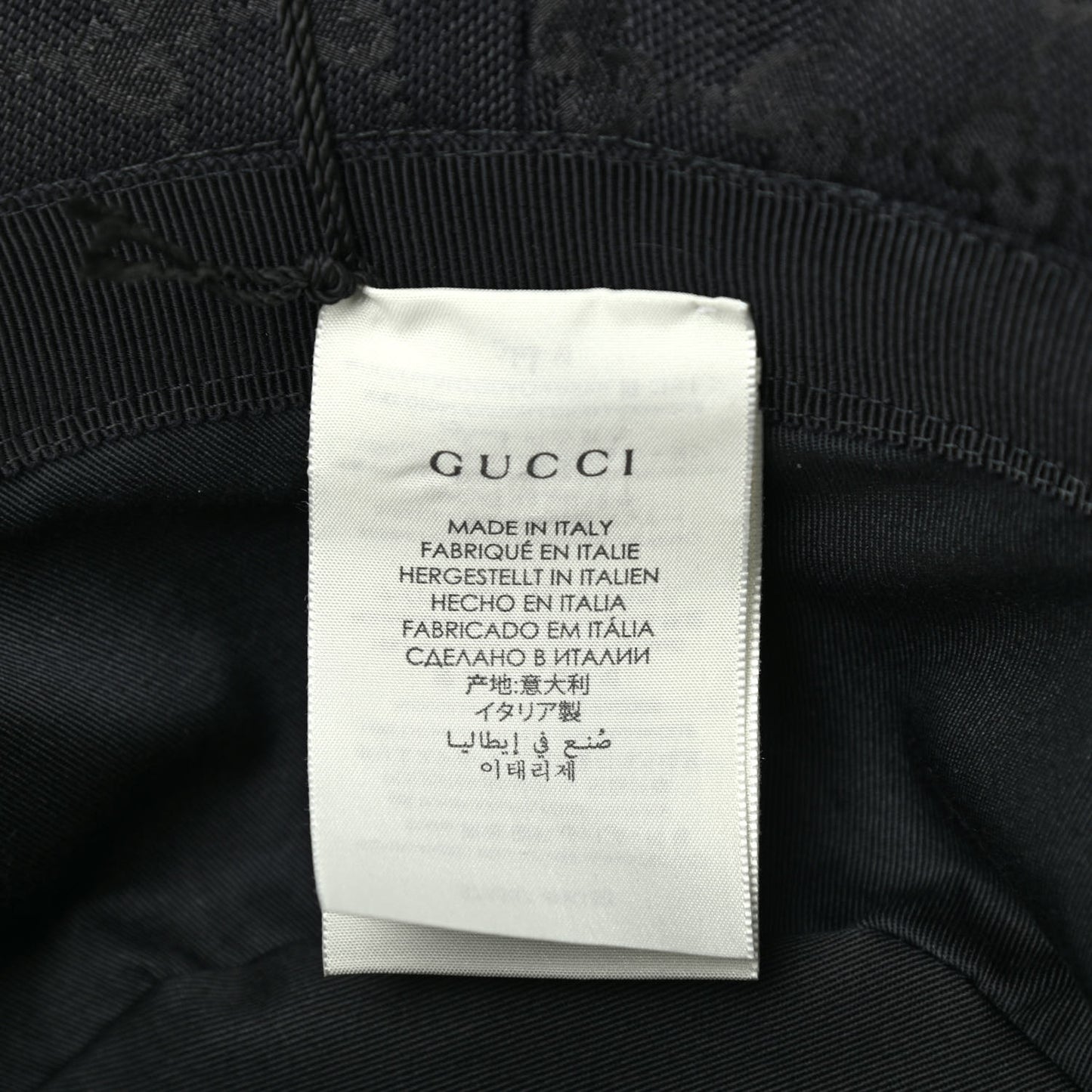 Monogram Textured Dollar Calfskin GG Jago Bucket Hat L Black