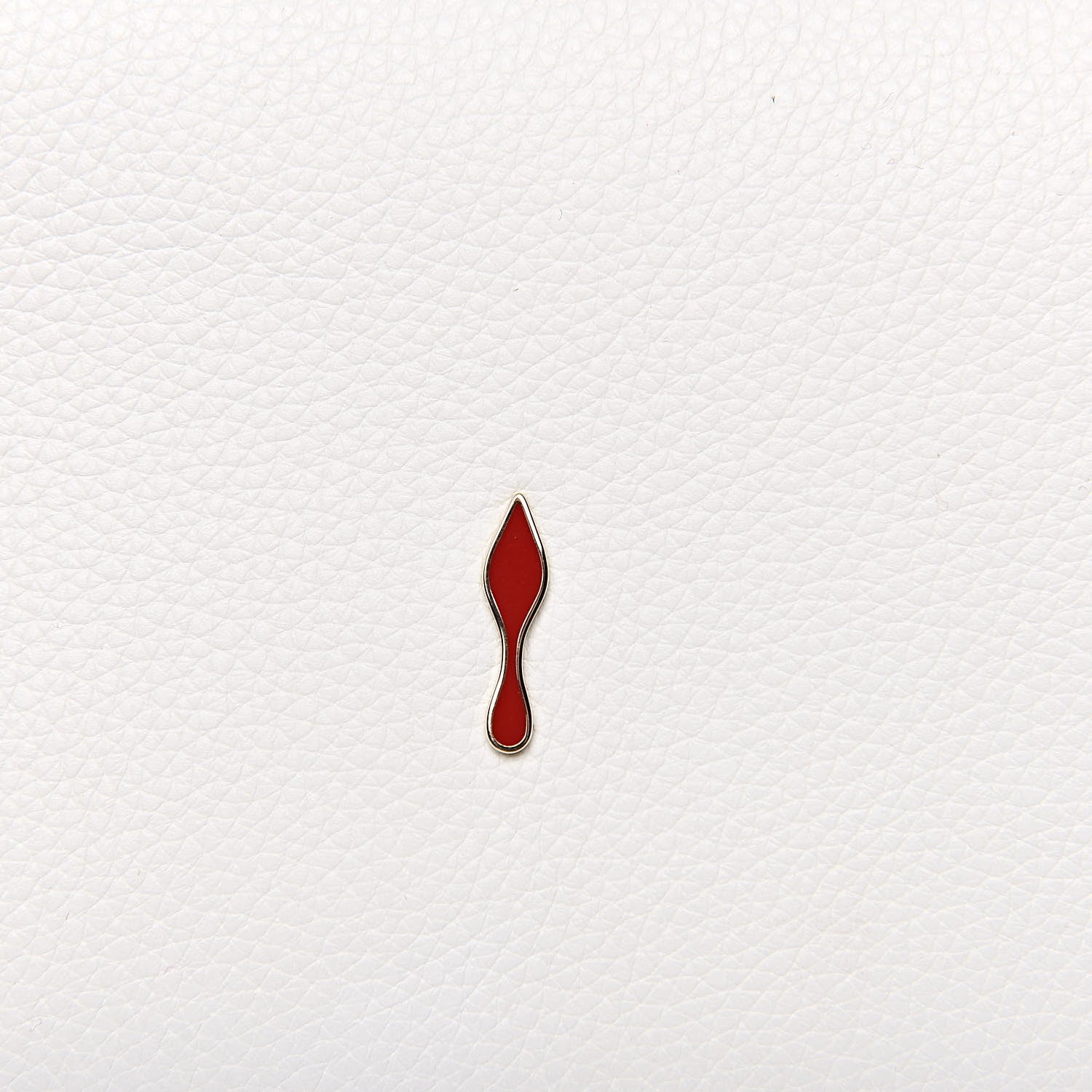 Christian Louboutin Grained Calfskin Spikes Loubinthesky Paloma Wallet On Chain White 10 of 11
