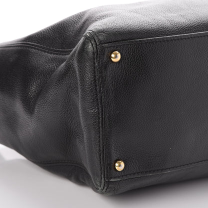 Chanel Calfskin Cerf Executive Shopper Tote Black 10 of 11