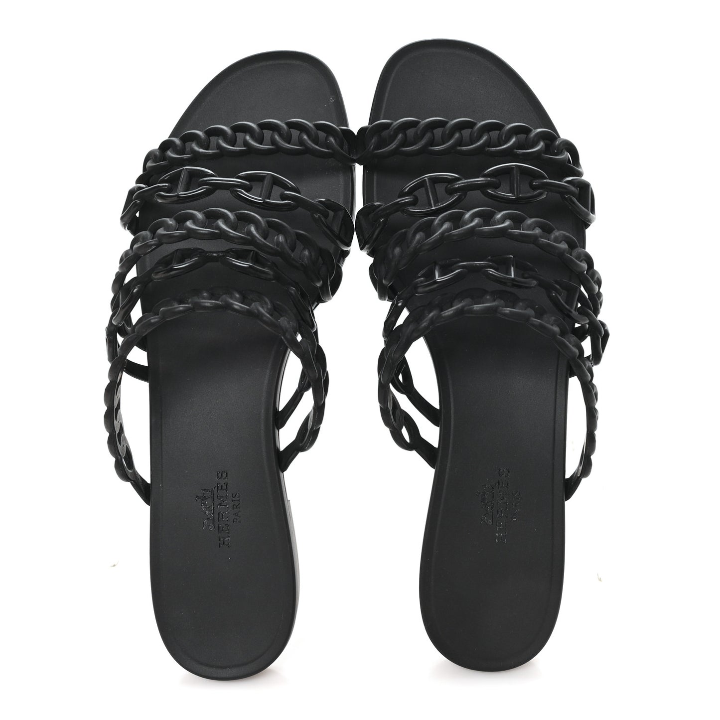 Rubber Chaine d'Ancre Nude Sandals 39 Black