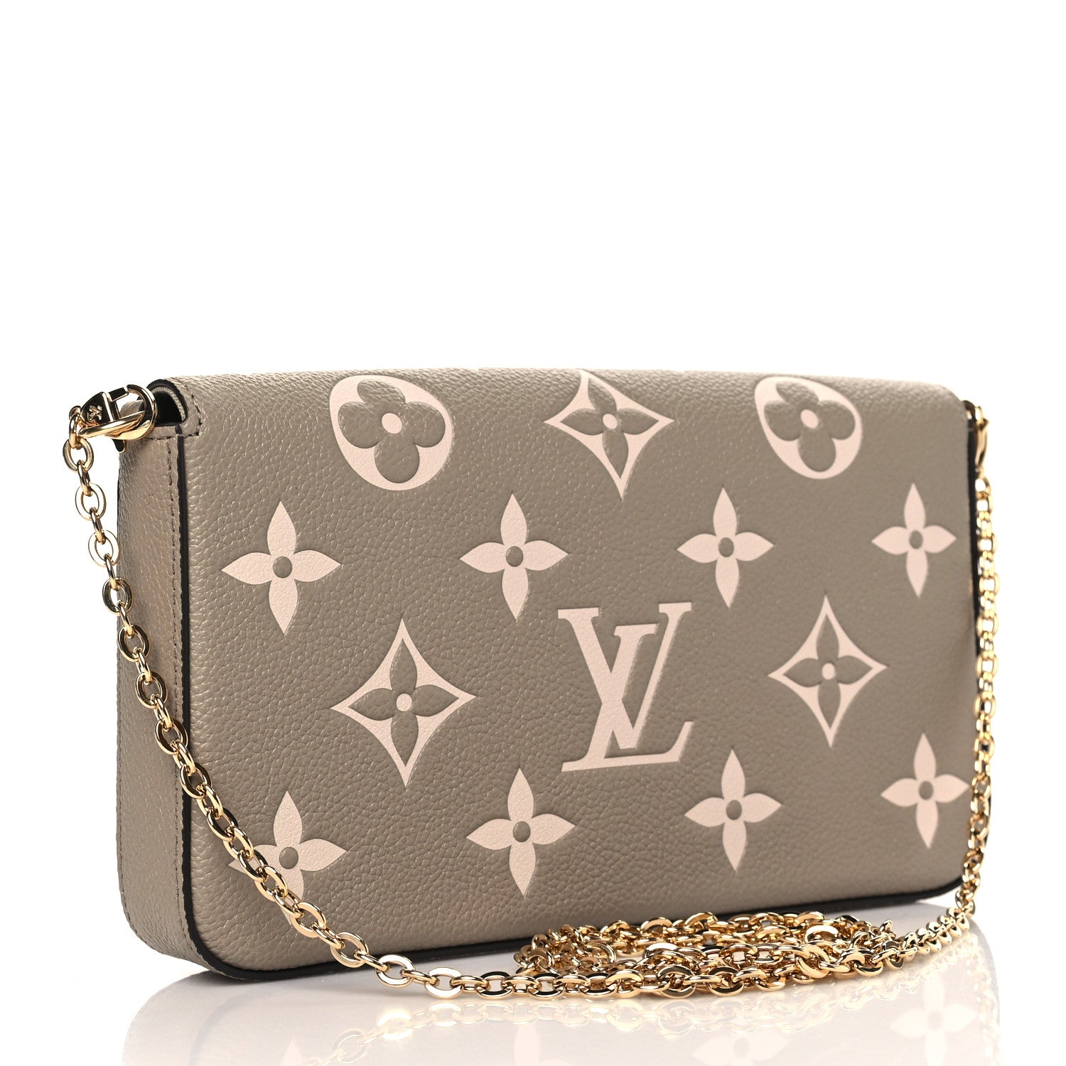 Louis Vuitton Empreinte Monogram Giant Felicie Pochette Tourterelle Creme 4 of 10