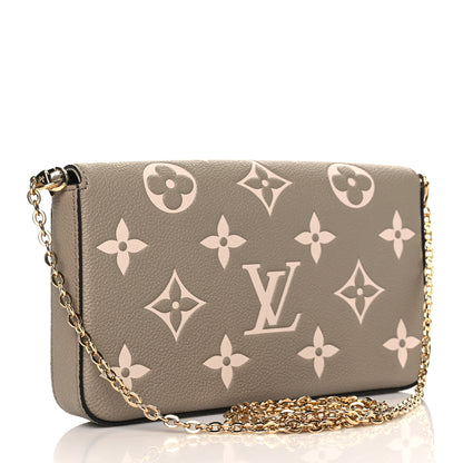 Louis Vuitton Empreinte Monogram Giant Felicie Pochette Tourterelle Creme 4 of 10