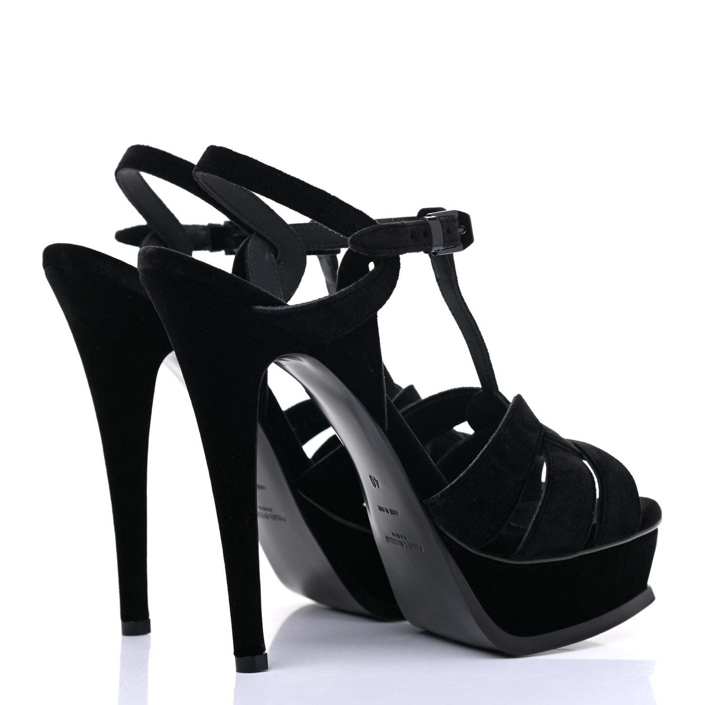 Velvet Tribute 105 Platform Sandals 40 Black