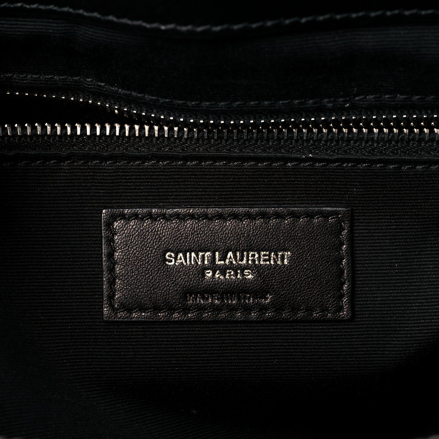 Calfskin Y Quilted Monogram Large Loulou Shopper Black