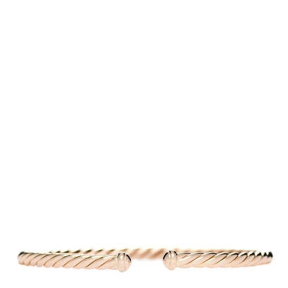 David Yurman 18K Rose Gold 4mm Cablespira Bracelet 1 of 4