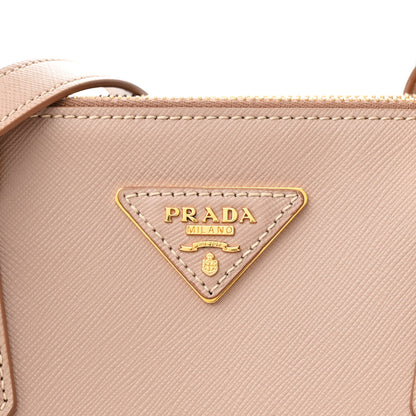 Prada Saffiano Small Galleria Double Zip Tote Cammeo 9 of 12