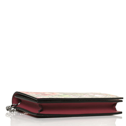 Gucci GG Supreme Monogram Blooms Chain Wallet Beige Multicolor Dry Rose 4 of 10