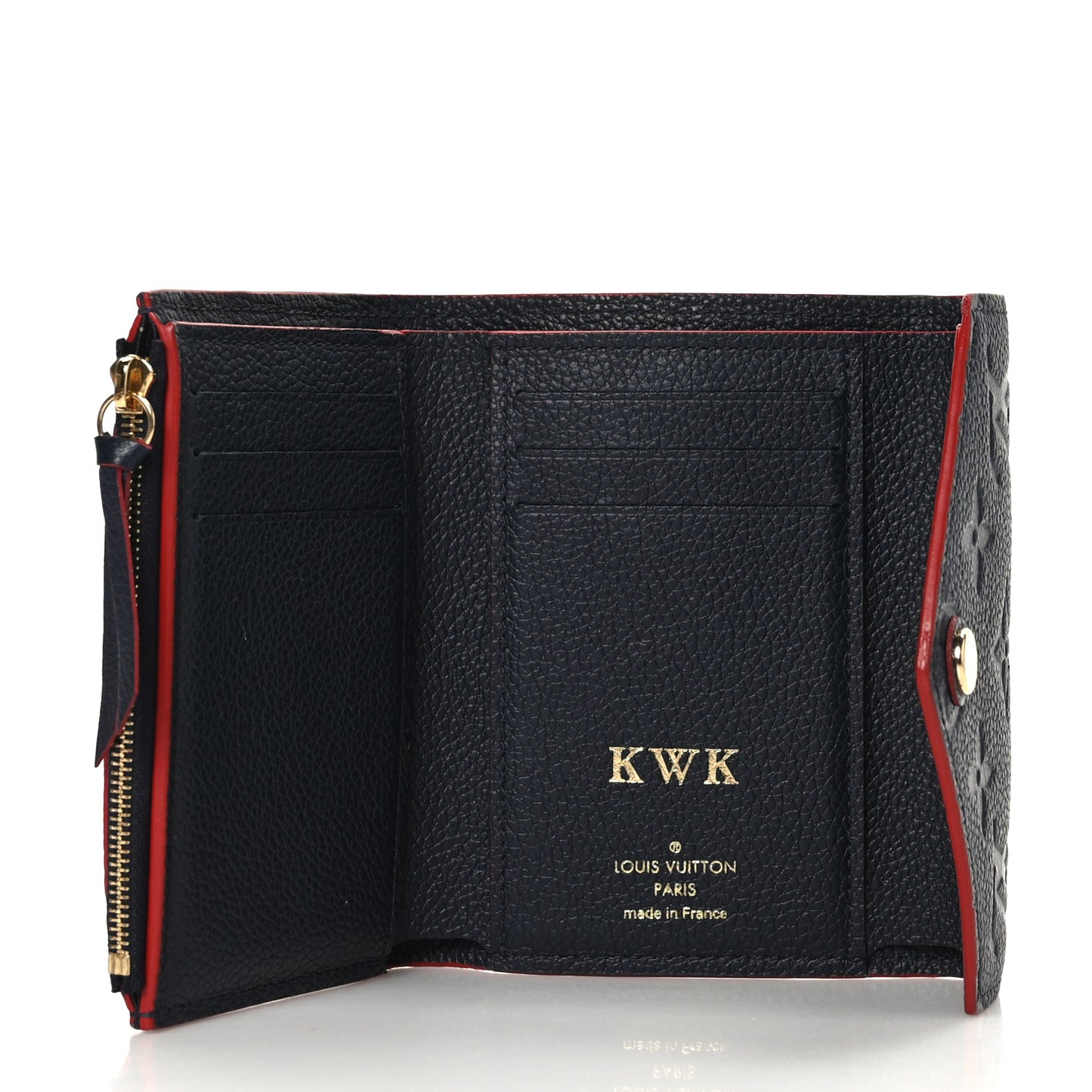 Empreinte Victorine Wallet Marine Rouge