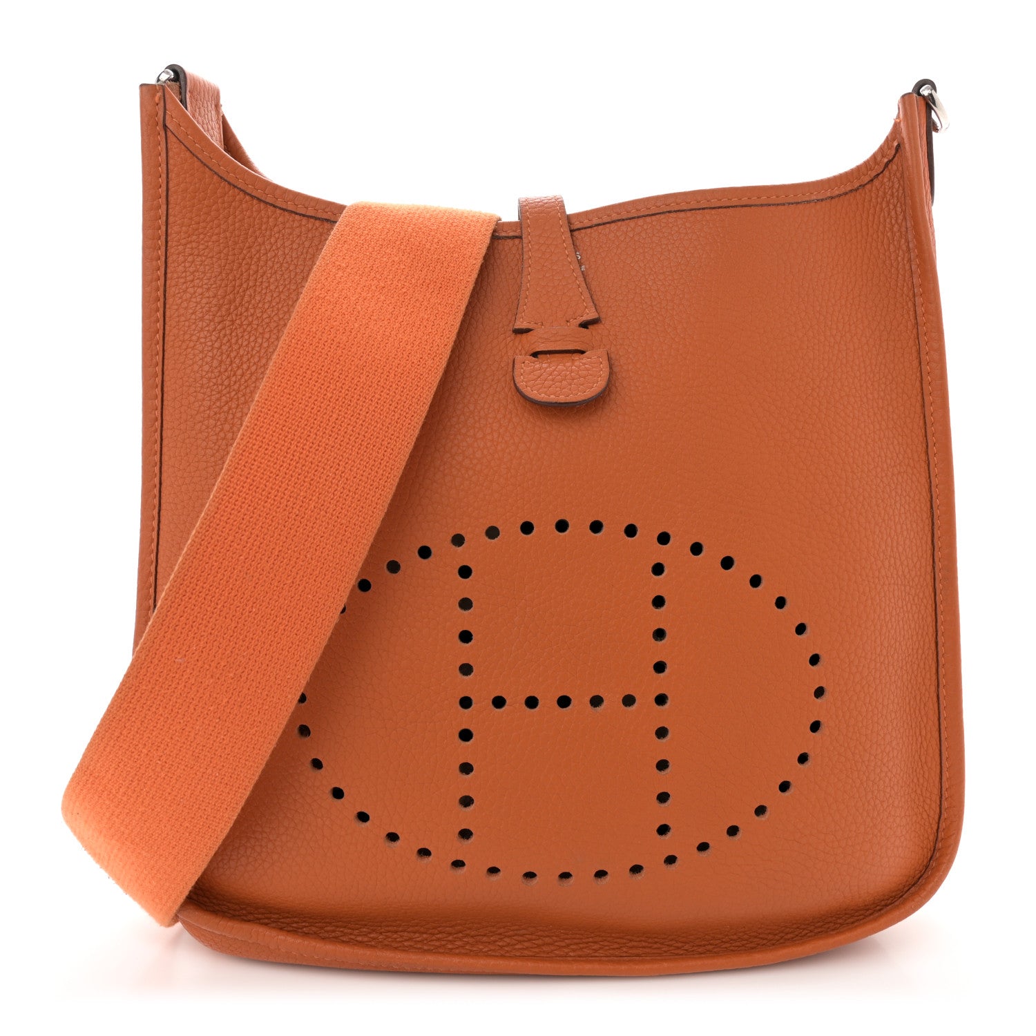 Hermes Taurillon Clemence Evelyne II PM Potiron 1 of 15