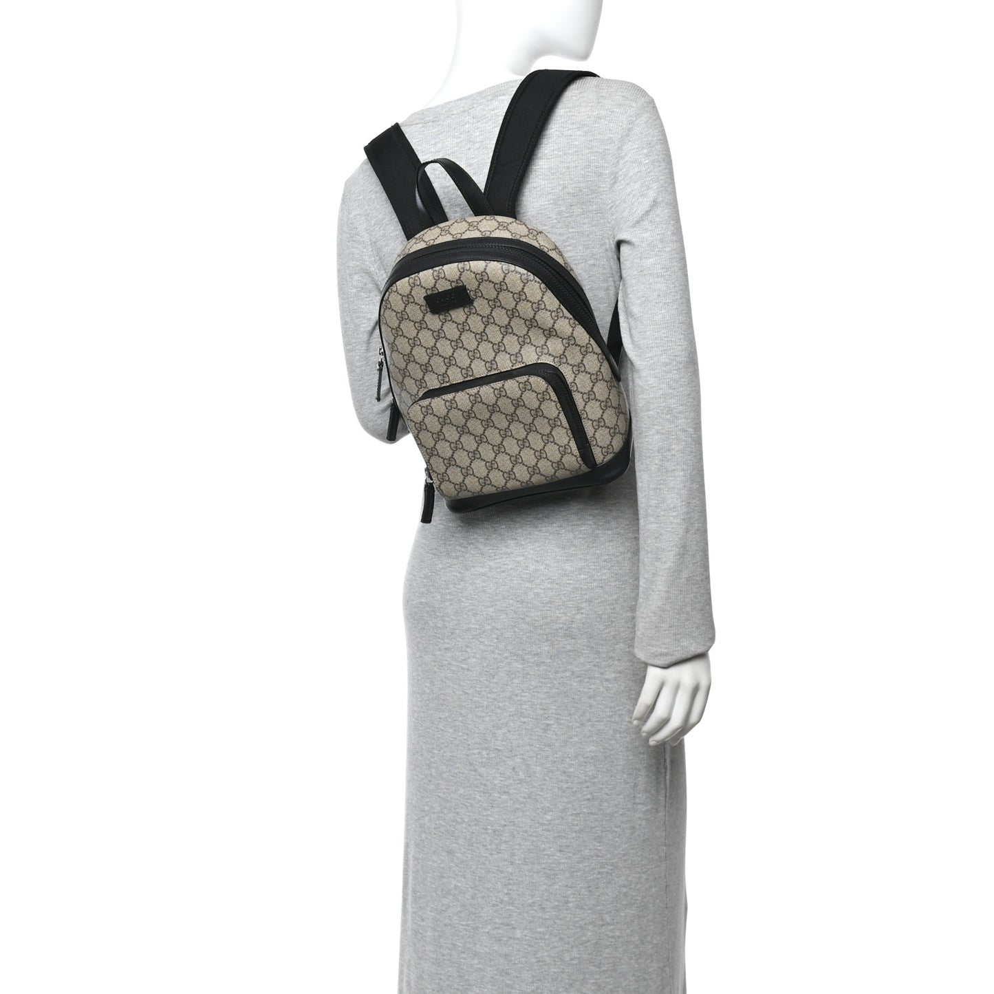 GG Supreme Monogram Small Eden Day Backpack Black