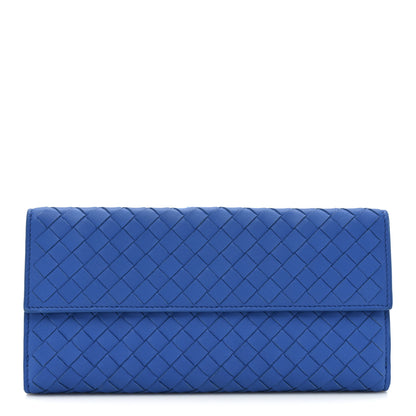 Bottega Veneta Nappa Intrecciato Continental Flap Wallet Bluette 1 of 18