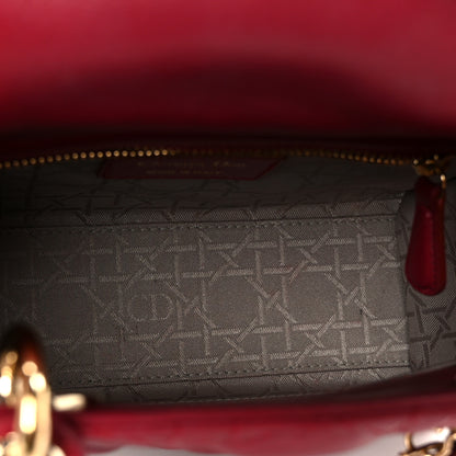 Christian Dior Lambskin Cannage Small Lucky Badges My Lady Dior Scarlet Red 4 of 9